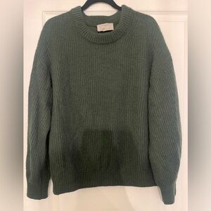 Everlane, The Alpaca Crew Sweater, dark green